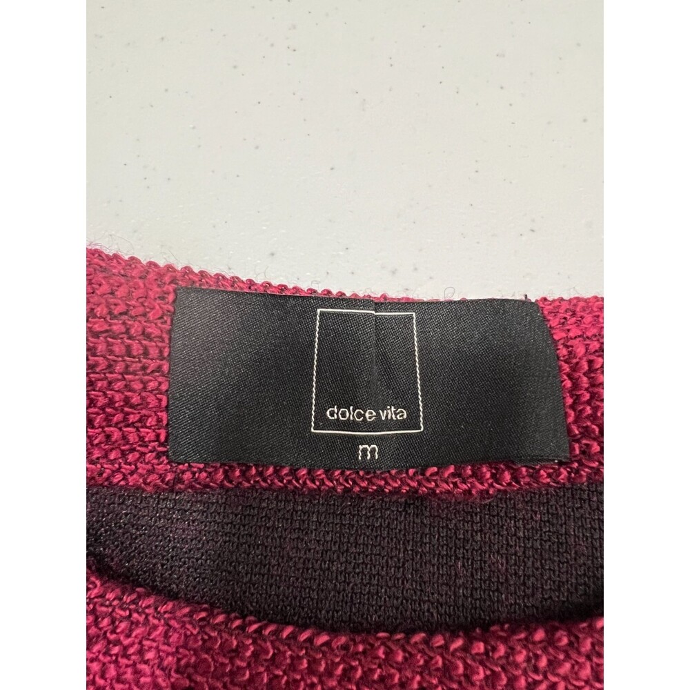 Anthropologie Dolce Vita Women's Gem Drop Peplum Top Raspberry Pink Size M - Picture 3 of 8